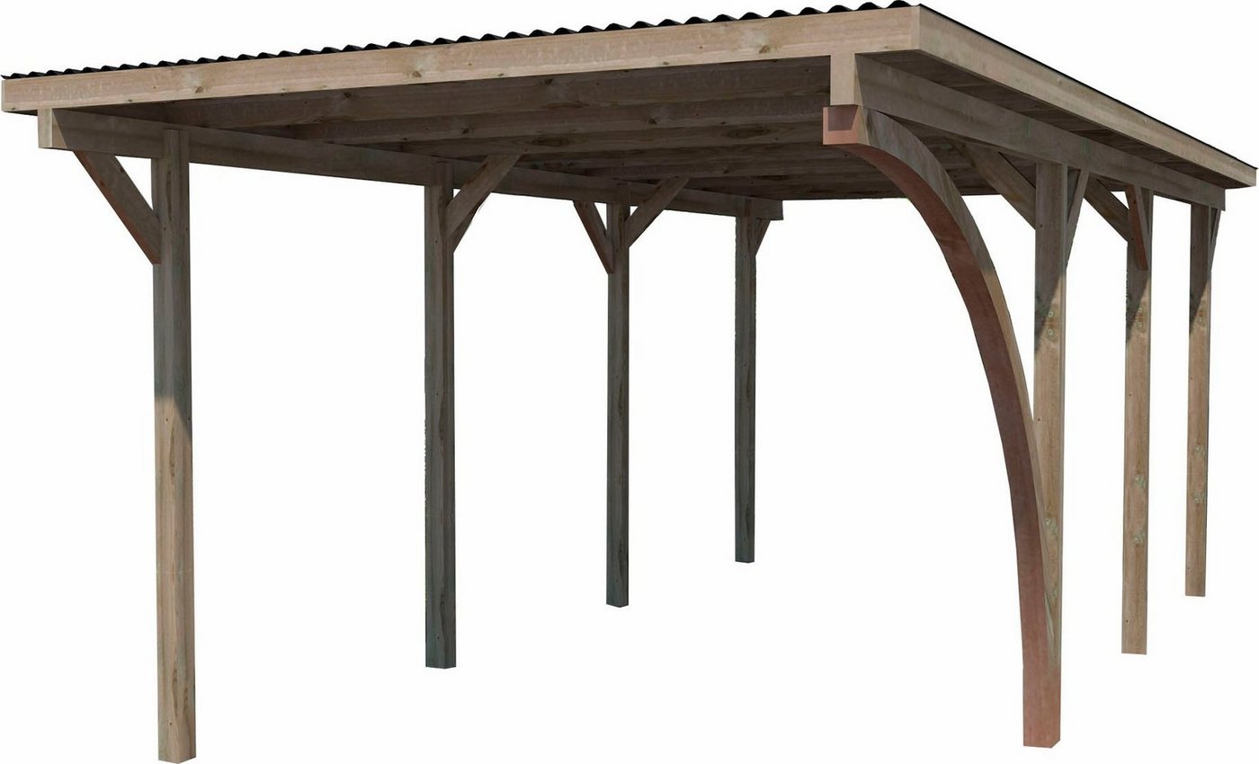 weka Einzelcarport 606 A Gr.2, BxT: 300x600 cm, 217,5 cm Einfahrtshöhe, mit Rundbogen von weka