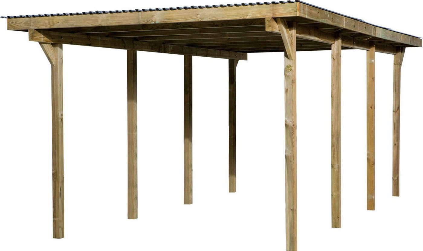 weka Einzelcarport 606 Gr.2, BxT: 300x600 cm, 223 cm Einfahrtshöhe von weka