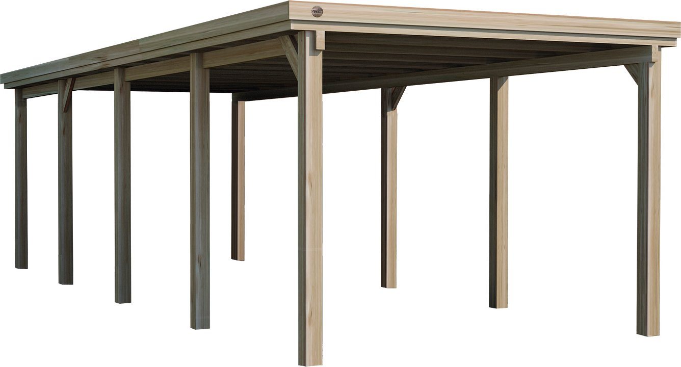 weka Einzelcarport 617 Gr.3, BxT: 322x802 cm, 215 cm Einfahrtshöhe von weka