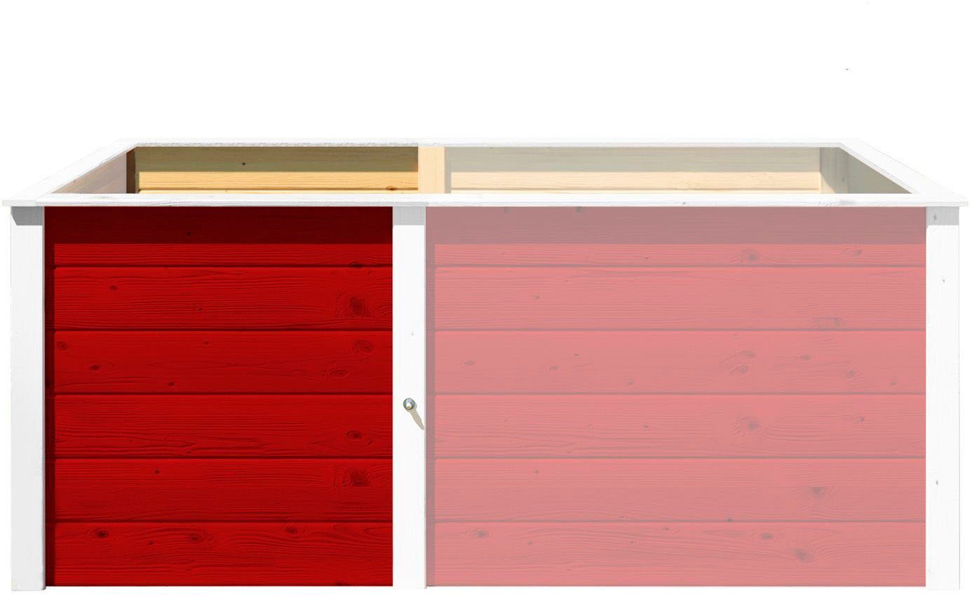 weka Hochbeet Modular, Ergänzungssatz, 21 mm, rot, 67 cm von weka