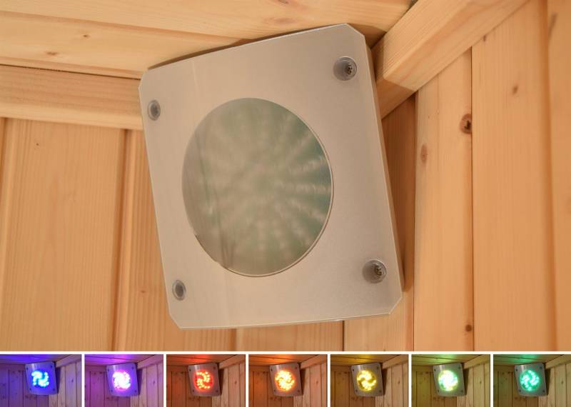 weka LED Deckenleuchte "Farblichtanwendung Set A" für Saunen, Farbsteuerung, LED fest integriert, blau, grün, rot, Farblicht-Set mit LED-Technik, inkl. Steuerungsmodul von weka