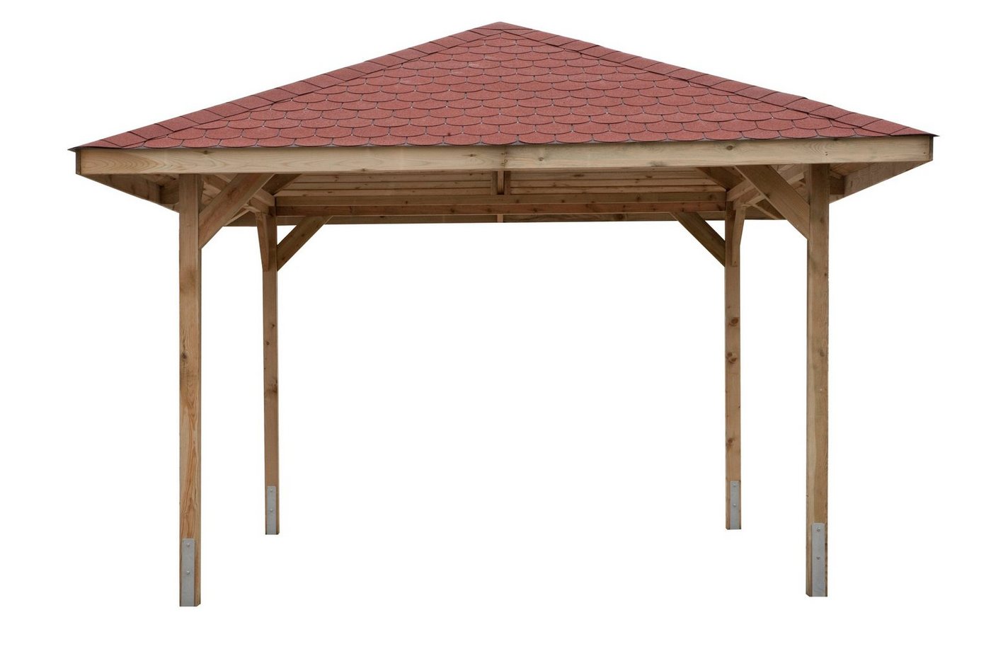 weka Pavillon Paradies 2, (Set), BxT: 380x380 cm, inkl. Dachschindeln und Pfostenanker von weka