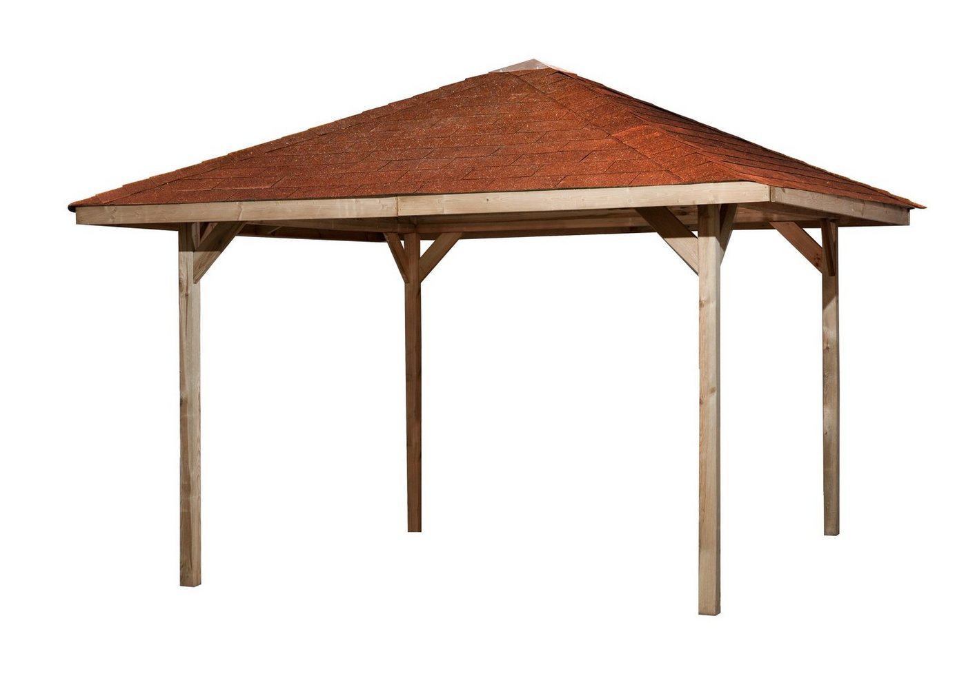 weka Pavillon Paradies 3, (Set), BxT: 433x433 cm, inkl. Dachschindeln und Pfostenanker von weka