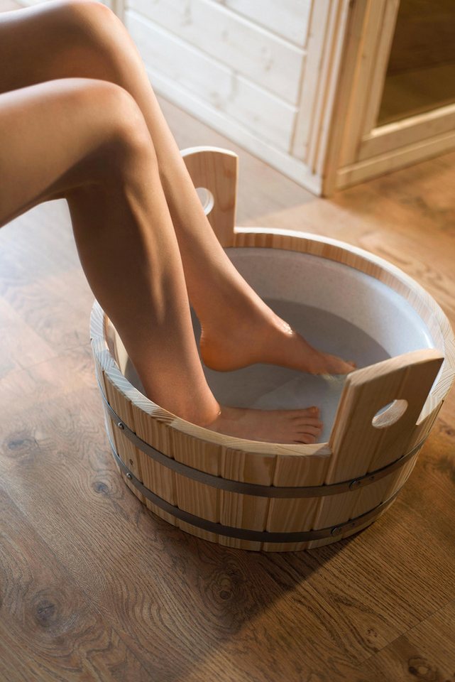 weka Sauna-Aufgussset Fußkübel aus Fichtenholz von weka