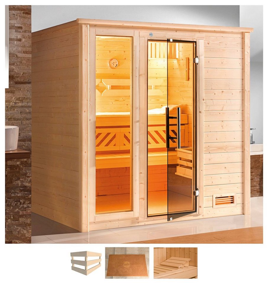 weka Sauna Bergen, BxTxH: 198 x 181 x 204 cm, 45 mm, ohne Ofen von weka