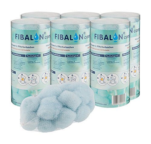 well2wellness 6 x FIBALON COMPACT Tube 50g - Hochwirksames Filtermaterial für Pool, Whirlpool, Jakuzzi und Spa Filter von well2wellness