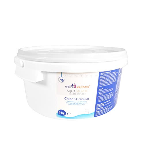 Aqua Munda Wasserpflege Premium Pool Chlorgranulat schnelllöslich 3kg von well2wellness