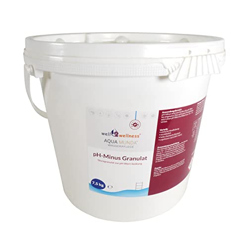 Aqua Munda Wasserpflege Premium Pool pH- Minus Granulat 7,5 kg von well2wellness