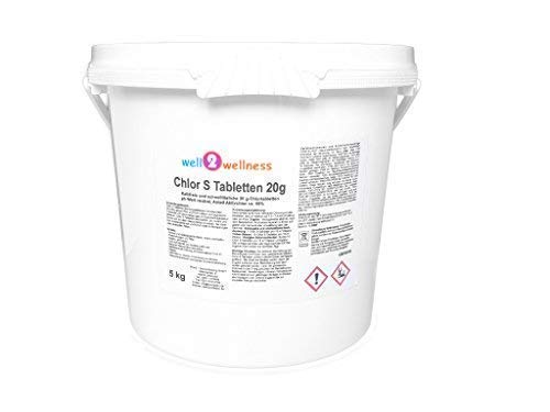 Chlor S Tabletten - schnell lösliche Chlortabletten 20g / Chlortabs 20g, 5,0 kg von well2wellness