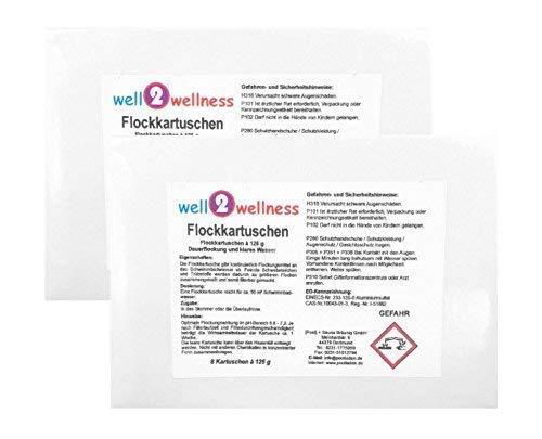 well2wellness Flockkartuschen/Flockungsmittel Kartuschen 2,0 kg (16 x 125 g) von well2wellness