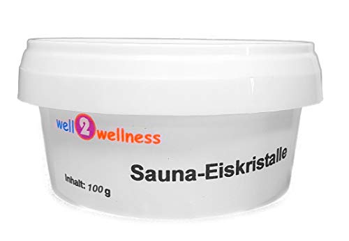 Sauna - Eiskristalle/Mentholkristalle in einer 100g Dose - aus 100% reinem Minzöl von well2wellness