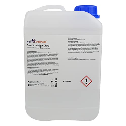 Schwimmbadreiniger Poolreiniger - Sanitärreiniger Citro 3,0 l Gelb von well2wellness