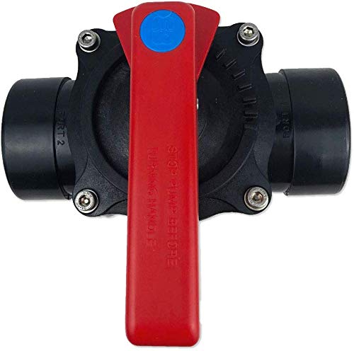 well2wellness® 2-Wege-Drehscheibenventil mit rotem Griff von well2wellness