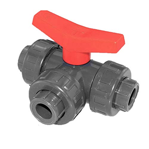 well2wellness® PVC-Kugelhahn 3-Wege Klebeanschluss mit T-Bohrung 20mm von well2wellness