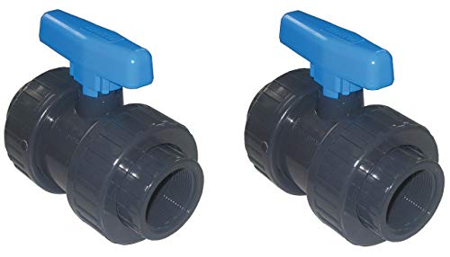 well2wellness® PVC-Kugelhahn - Innengewinde x Innengewinde 1 1/2" - 2 Stück (200005-2) von well2wellness