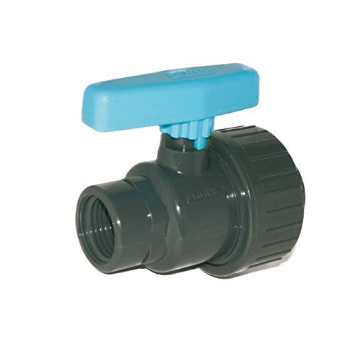 well2wellness® PVC-Kugelhahn als Uniblock mit 2 x Innengewinde 1" 1/2 (50mm) (200005-4) von well2wellness