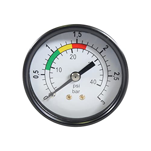 well2wellness® Pool Manometer Wasser Druckmesser mit rückseitigem Anschluss 1/4 Zoll 0-3 bar (P2229) von well2wellness
