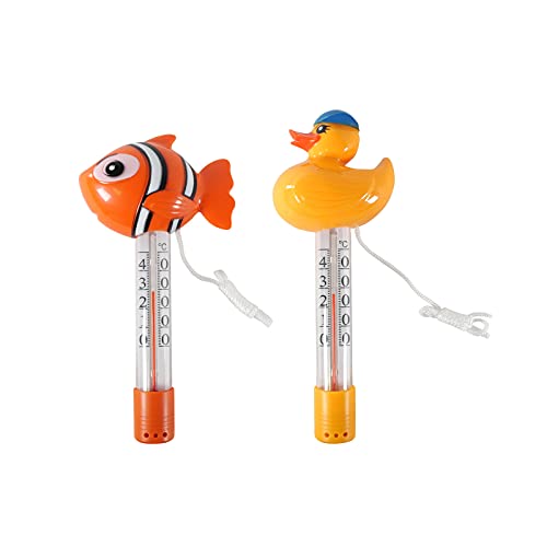 well2wellness® Poolthermometer Set Tier Pool Thermometer "Nemo" und "Ente" von well2wellness