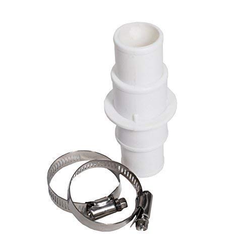 well2wellness® Weißer Universal - Schlauchverbinder für 32 und 38 mm Plus 2 Schlauchschellen von well2wellness