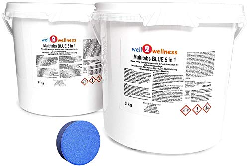 well2wellness Chlor Multitabs Blue 5 in 1 / Blaue Multitabs 5 in 1 200g - 2 x 5,0 kg von well2wellness