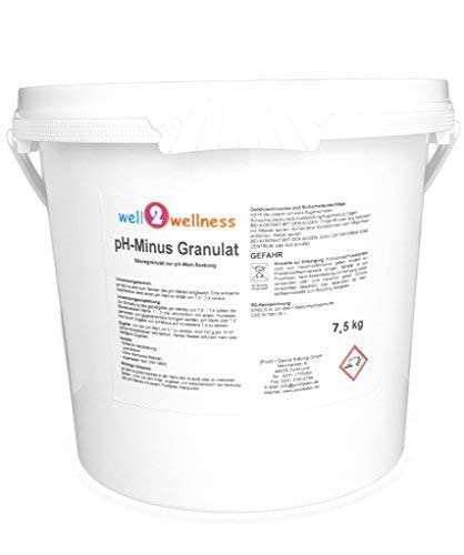 well2wellness pH Senker Granulat 7,5 kg | Effektive ph-Wert Senkung | Natriumbisulfat | Leicht Lösbar Mit Sofort-Effekt | Sauberes Schwimmbadwasser von well2wellness