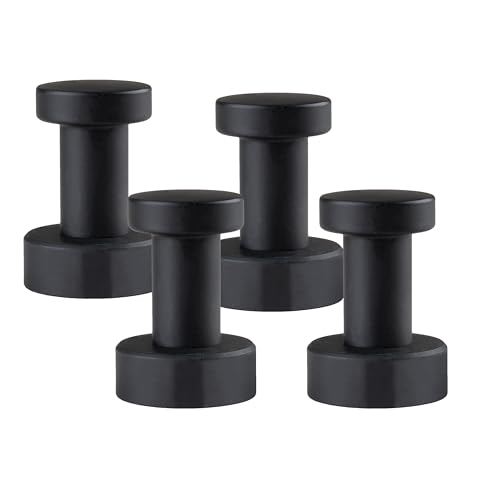 welldoo Handtuchhaken ohne bohren - 4er Set schwarz matt von welldoo