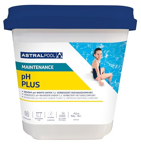Astralpool pH Plus Granulat 1 kg - Professioneller pH-Heber für Pool, Whirlpool, optimale pH Regulierung schützt vor Kalkablagerungen und Hautreizungen Astralpool pH Plus Granulat 1 kg - Professioneller pH-Heber für Pool, Whirlpool, optimale pH Regulierung schützt vor Kalkablagerungen und Hautreizungen von wellnessmax
