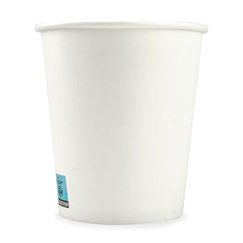 Wellsamed WELLSACUP 100 Pappbecher 180 ml Weiß, geeignet für Heißgetränke, Coffee to Go, Business, Veranstaltungen, Party von Wellsamed