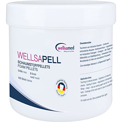 wellsamed wellsapell Schaumstoff-Pellets, Schaumstoffpellets rund, Ø 8 mm, 500 Stück von wellsamed