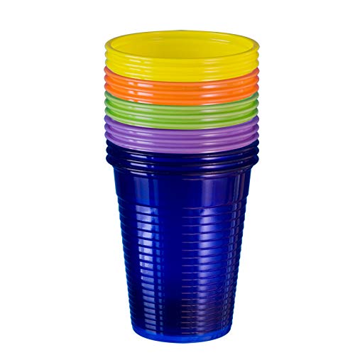 wellsamed 3000 Stück bunte Becher Trinkbecher Rainbow Partybecher (3.000 x 180 ml = 3000er Pack) Kaltgetränkebecher Cups 0,2 l gemischte Farben von wellsamed