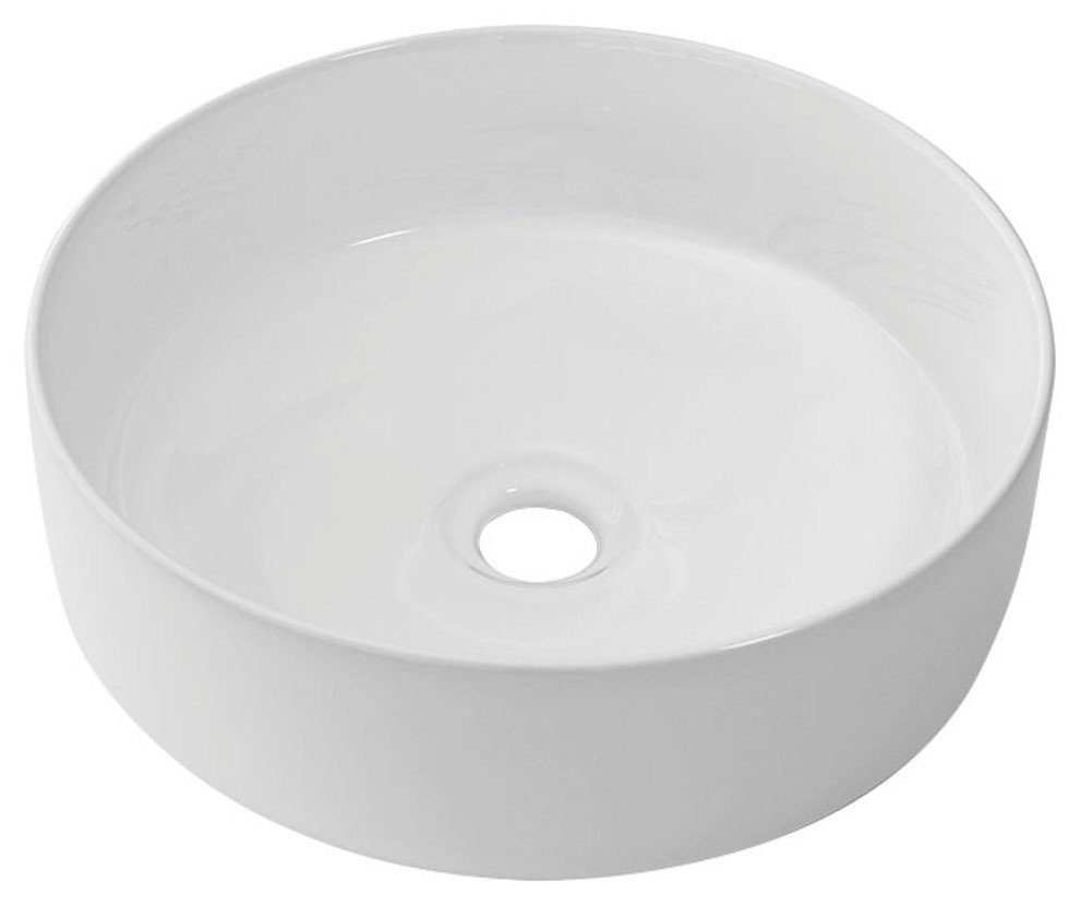 welltime Aufsatzwaschbecken Biella, ohne Überlauf, rund, 36 cm Durchmesser welltime Aufsatzwaschbecken Biella, ohne Überlauf, rund, 36 cm Durchmesser von welltime