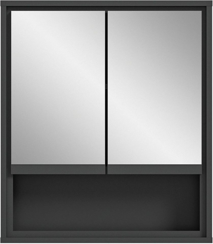 welltime Badezimmerspiegelschrank Jaru Badmöbel, 2 Türen, 1 offenes Fach, Breite 60 cm von welltime