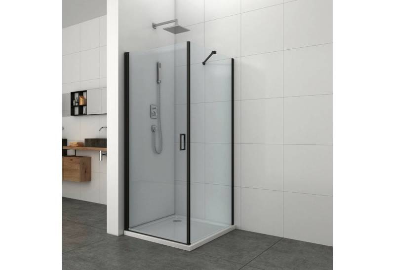 welltime Eckdusche Florenz Black, BxT: 90x90 cm, Sicherheitsglas, Duschabtrennung mit Drehtüren, Spritzschutz im Bad welltime Eckdusche Florenz Black, BxT: 90x90 cm, Sicherheitsglas, Duschabtrennung mit Drehtüren, Spritzschutz im Bad von welltime