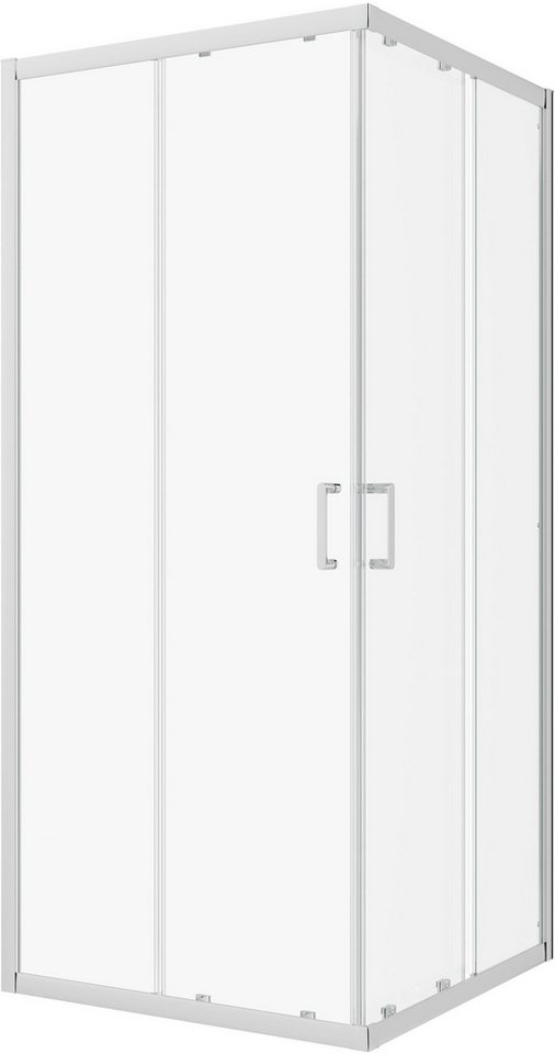 welltime Eckdusche New Trento, BxT: 120x120 cm, Einscheibensicherheitsglas, Extrahohe 195cm, verbessertes Rollensystem von welltime