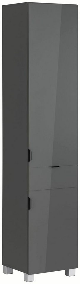 welltime Hochschrank Lage, Badschrank, Badezimmerschrank, 38 cm breit Pflegeleichte Oberfläche, viel Stauraum, FSC®-zertifiziert von welltime