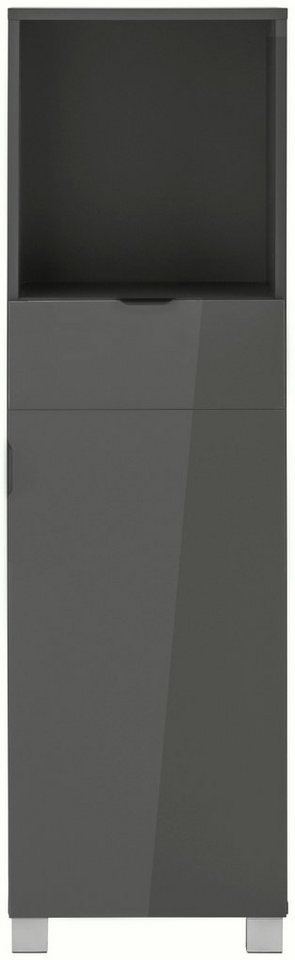 welltime Midischrank Lage, Badschrank, Badezimmerschrank, 38 cm breit Pflegeleichte Oberfläche, viel Stauraum, FSC®-zertifiziert von welltime