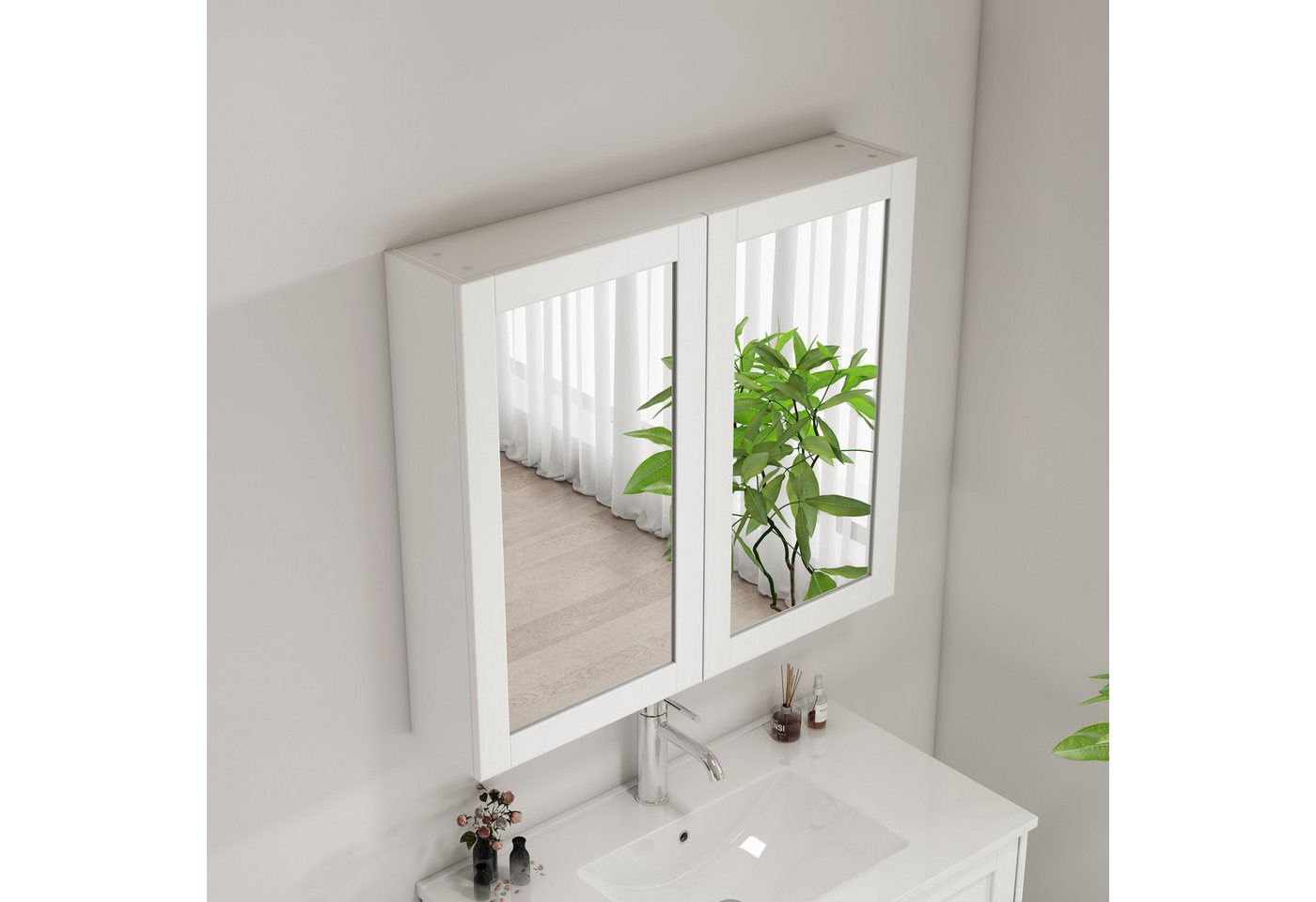 welltime Spiegelschrank AMSTERDAM platzsparender Spiegelschrank mit individuell verstellbarem Regalboden welltime Spiegelschrank AMSTERDAM platzsparender Spiegelschrank mit individuell verstellbarem Regalboden von welltime