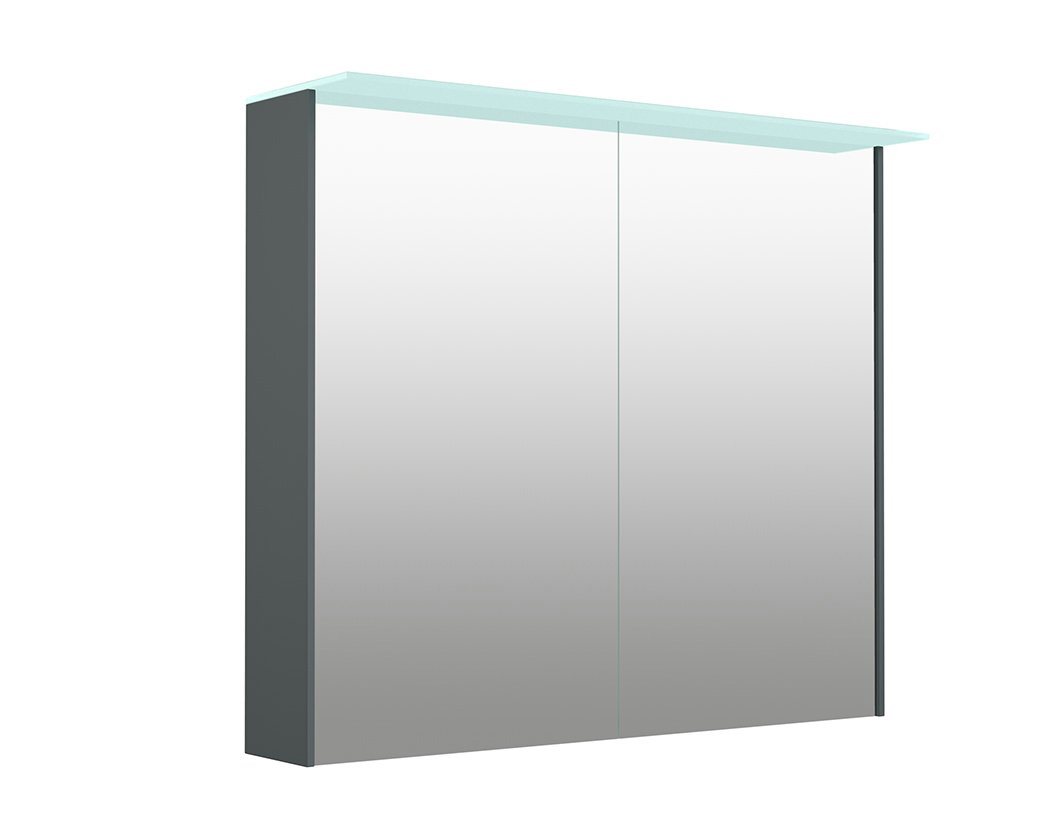 welltime Spiegelschrank D-Line Badmöbel, 81,4 cm breit, doppelseitig verspiegelt, LED-Beleuchtung von welltime