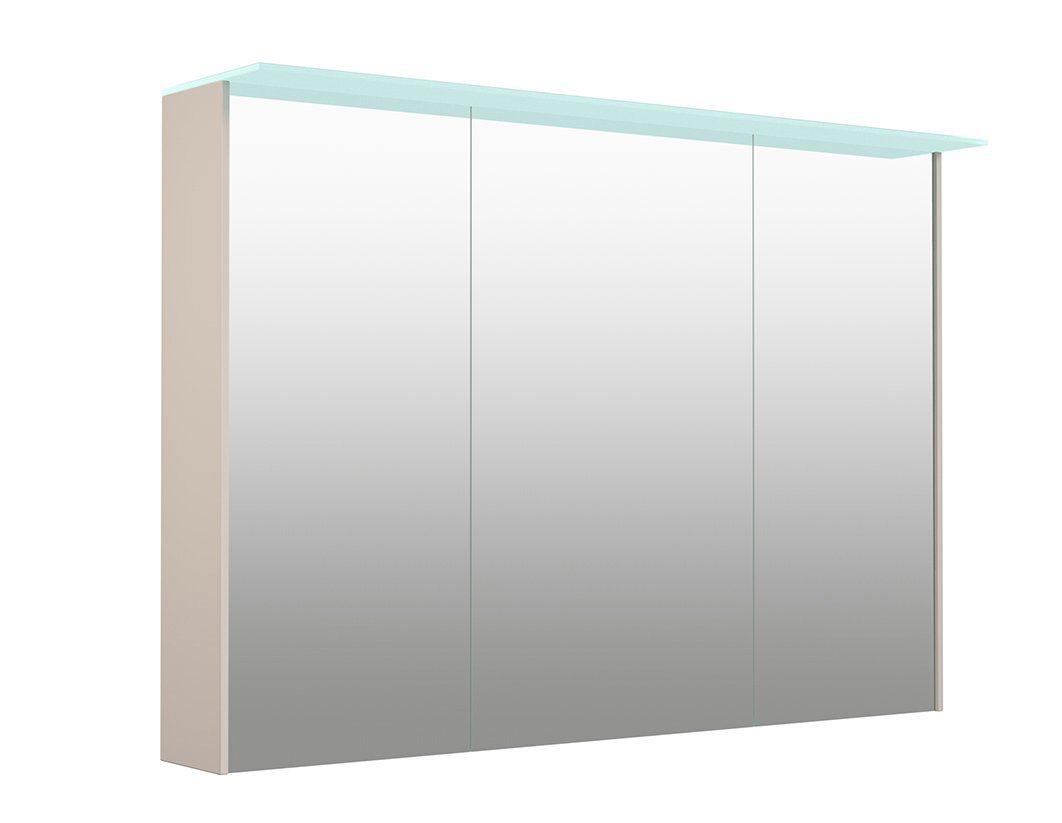 welltime Spiegelschrank D-Line Badmöbel, 101,5 cm breit, doppelseitig verspiegelt, LED-Beleuchtung von welltime