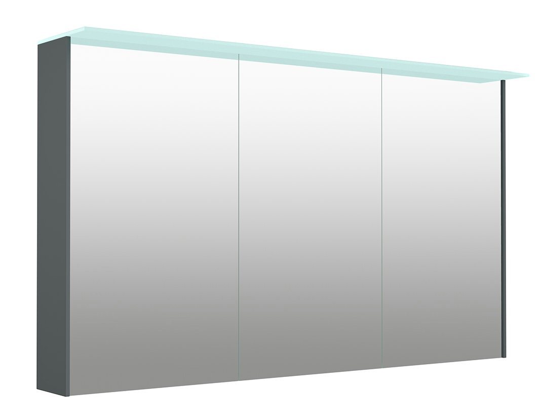 welltime Spiegelschrank D-Line Badmöbel, 121,5 cm breit, doppelseitig verspiegelt, LED-Beleuchtung von welltime