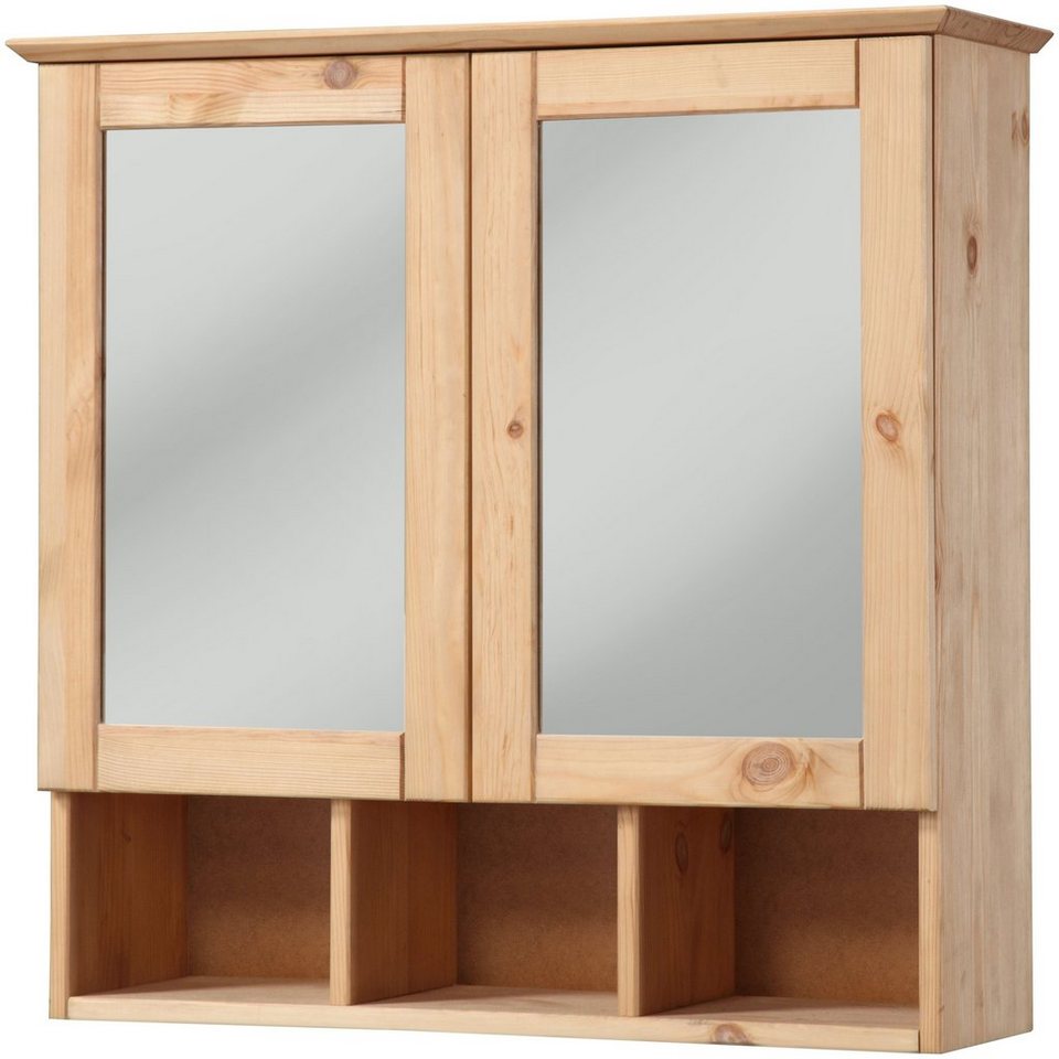 welltime Spiegelschrank Landhaus Sylt Breite 62,5 cm, aus Massivholz von welltime