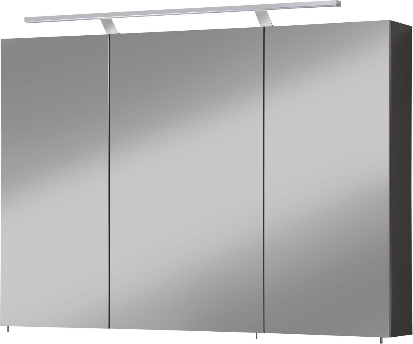 welltime Spiegelschrank Torino Breite 100 cm, 3-türig, LED-Beleuchtung, Schalter-/Steckdosenbox von welltime
