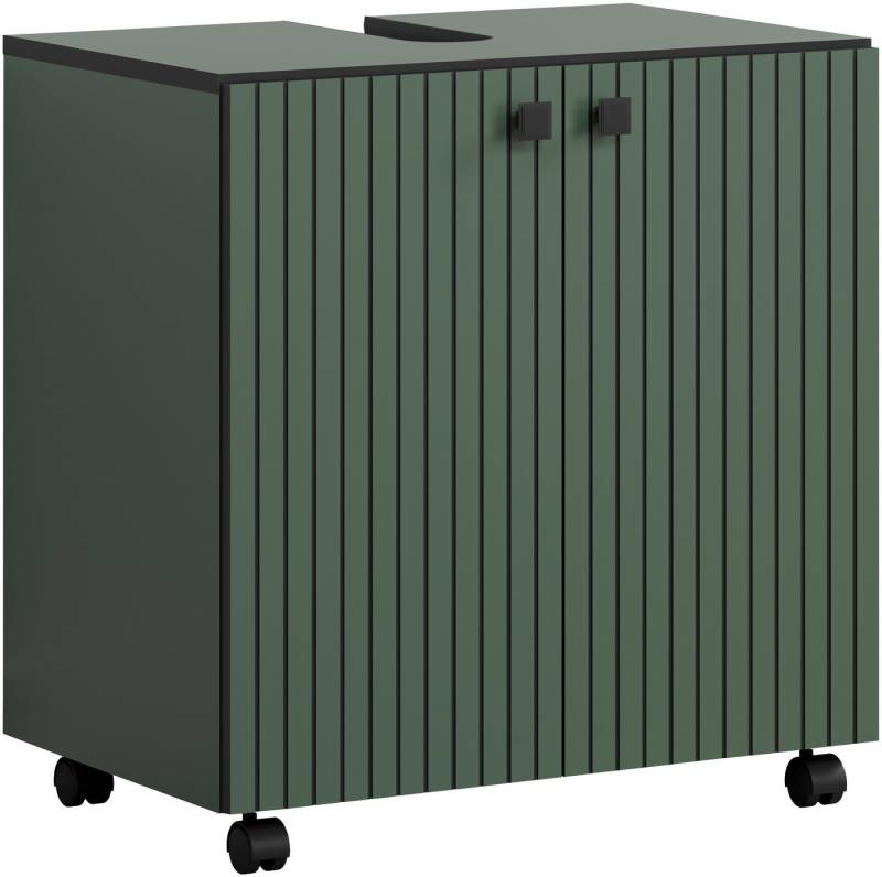 welltime Waschbeckenunterschrank Amrum Waschtisch auf Rollen - (B/T/H) wahlweise 60-80/42/64 cm von welltime