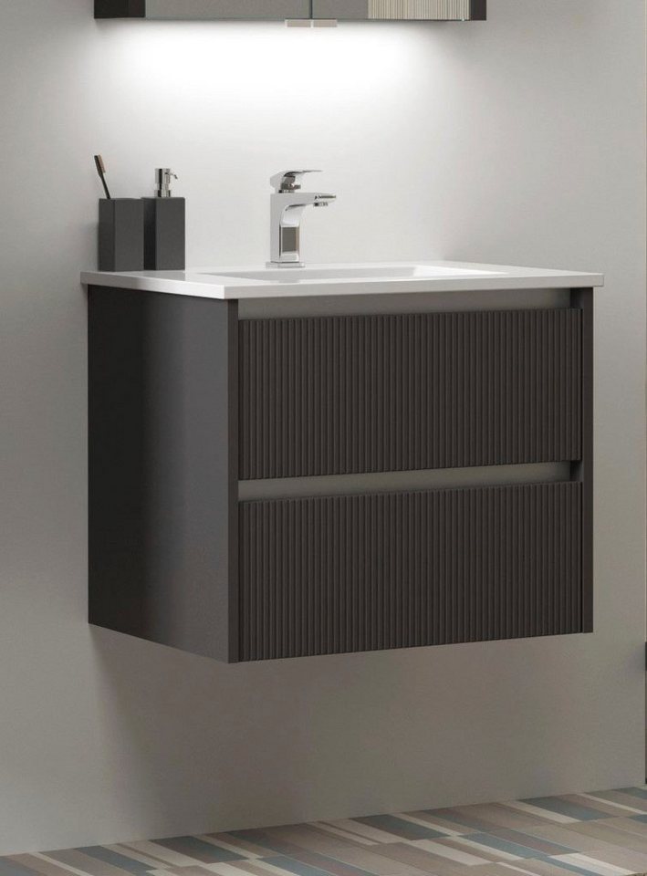 welltime Waschtisch Urban, mit Keramik Waschbecken, 2 Schubladen mit Softclose, Breite 60 cm welltime Waschtisch Urban, mit Keramik Waschbecken, 2 Schubladen mit Softclose, Breite 60 cm von welltime