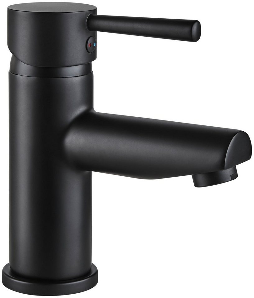 welltime Waschtischarmatur Paris black bleifreie Edelstahl-Armatur, Waschtischarmatur mit starren Auslauf welltime Waschtischarmatur Paris black bleifreie Edelstahl-Armatur, Waschtischarmatur mit starren Auslauf von welltime