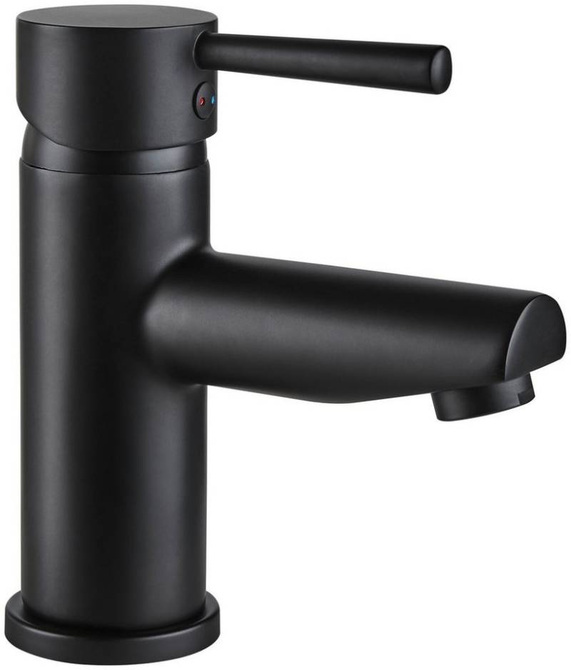 welltime Waschtischarmatur Paris black bleifreie Edelstahl-Armatur, Waschtischarmatur mit starren Auslauf welltime Waschtischarmatur Paris black bleifreie Edelstahl-Armatur, Waschtischarmatur mit starren Auslauf von welltime