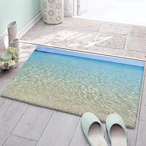 Rückseite Fußabtreter Meer - Strand 40X60Cm Badteppich Lustige Sauberlaufmatte Schmutz Widerstehen Fußmatte Innen Für Schlafzimmer Wohnzimmer Eingang von wenchangliangcanchengwangluokejiyouxiangongsi1