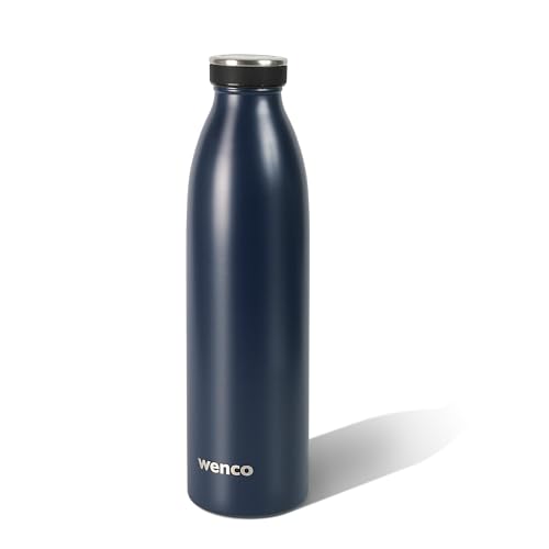 wenco Trinkflasche Edelstahl 0,75l / 750ml isoliert und auslaufsicher für kalte und heiße Getränke auch als Thermoskanne verwendbar BPA frei – blau, Dunkelblau wenco Trinkflasche Edelstahl 0,75l / 750ml isoliert und auslaufsicher für kalte und heiße Getränke auch als Thermoskanne verwendbar BPA frei – blau, Dunkelblau von wenco