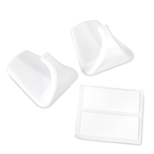 Wenco 2 Maxi-Klebehaken, Trapezförmig, 4 cm, Kunststoff, Weiß, 519199 Wenco 2 Maxi-Klebehaken, Trapezförmig, 4 cm, Kunststoff, Weiß, 519199 von wenco