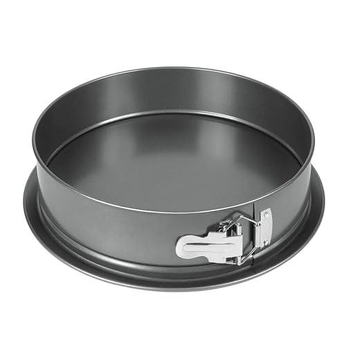 wenco Springform 28 cm Ø – Runde Kuchenform aus Antihaft-Stahl, Auslaufsicherer Rand, 7,5 cm Hoch, Perfekt für Kuchen, Torten & Quiches, Ergonomischer Edelstahlverschluss, Schwarz von wenco